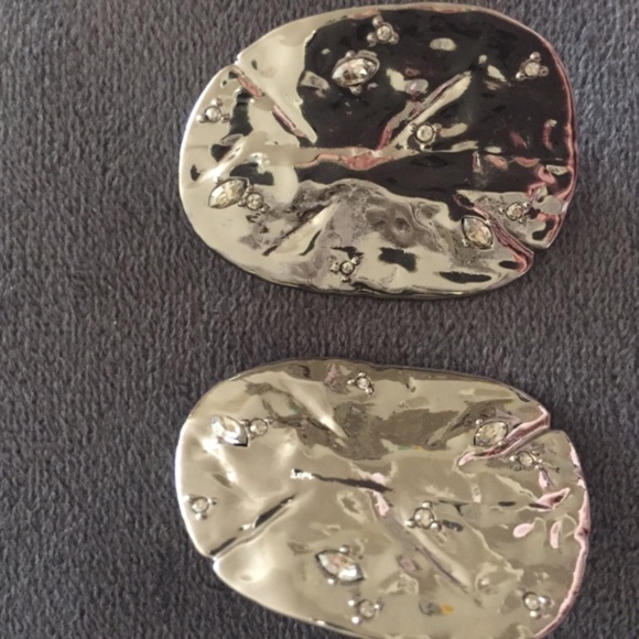 Alexis Bittar Encrusted Rocky Disc Clip On Earrings - Picture 3 of 5